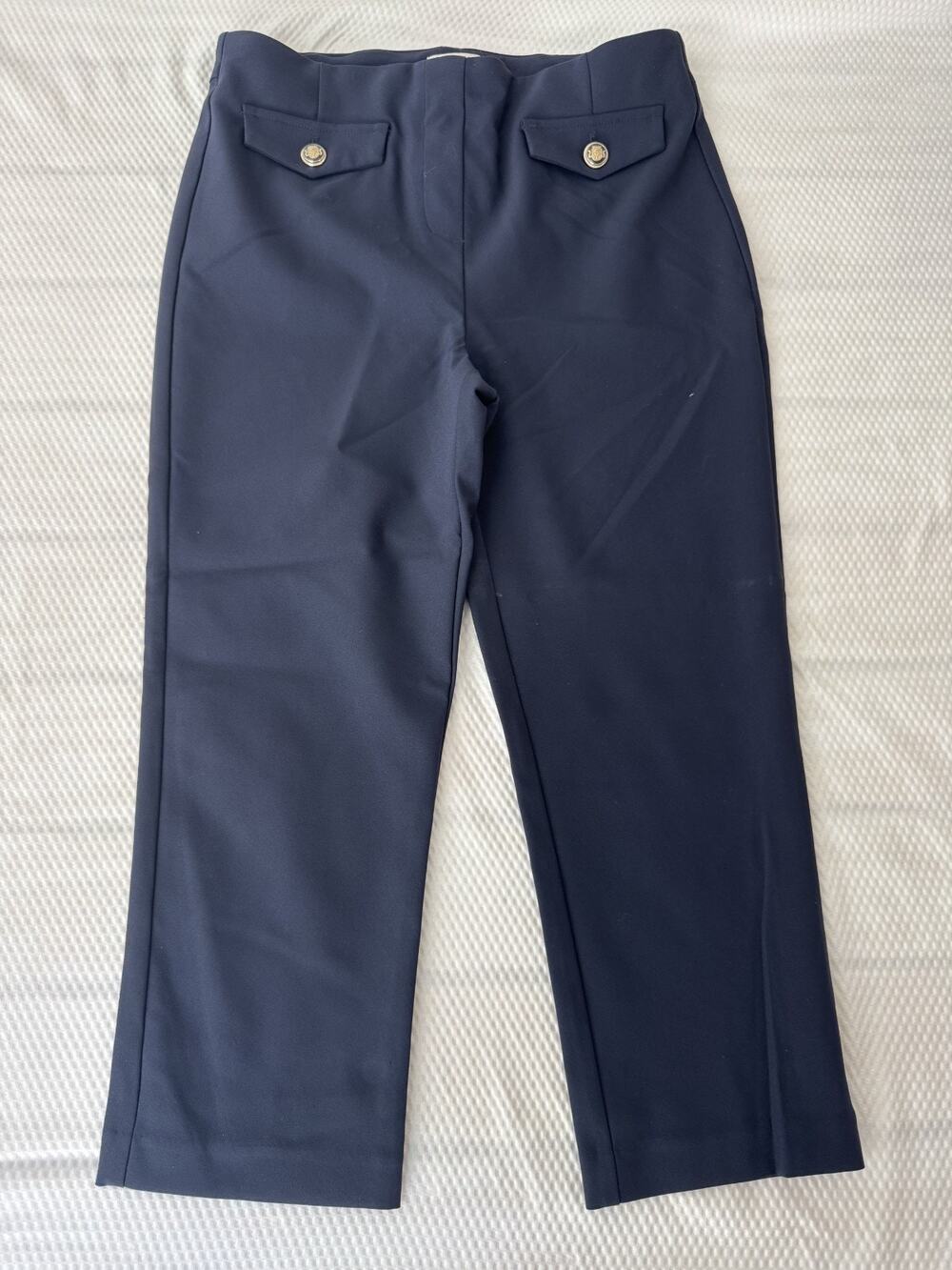 Rachel Zoe Blue stretch flat front pants 8